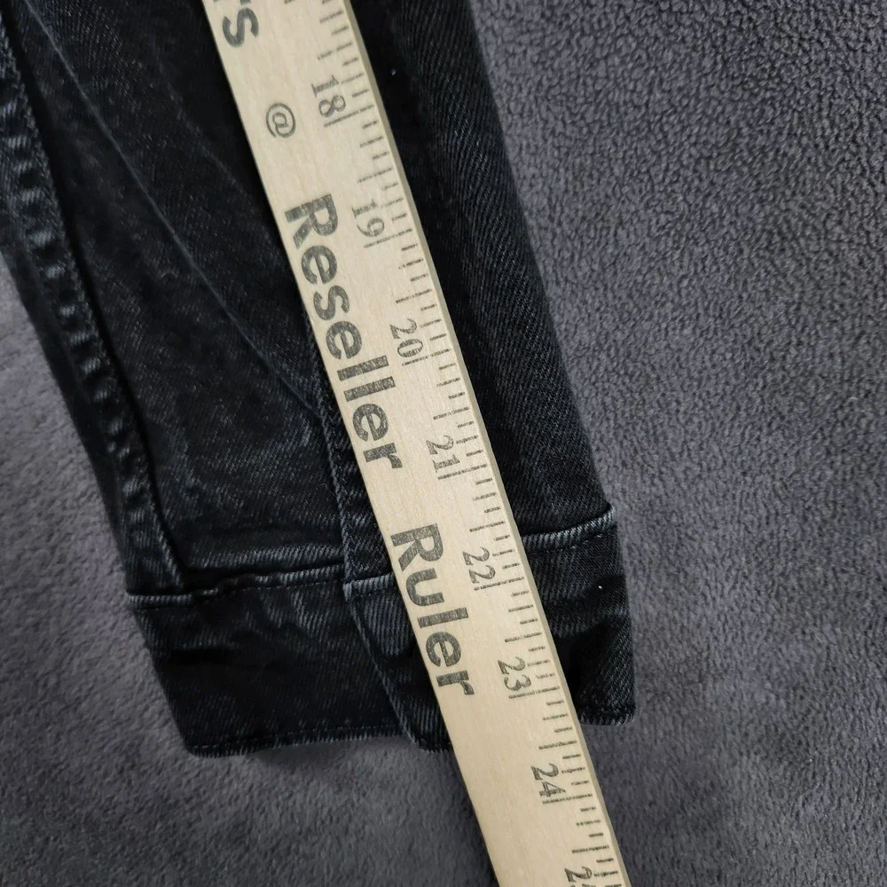 Levis Trucker Jacket Mens Medium Faded Black Denim Stretch Unlined 72334-0223 - Picture 9 of 10